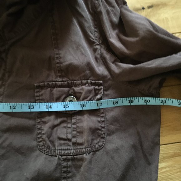 Vintage Y2K Renuar Collection Brown Cotton High Collar Field Jacket - Picture 9 of 16